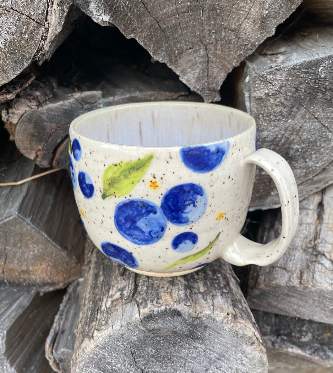 Yellow Flower Blueberry Mug